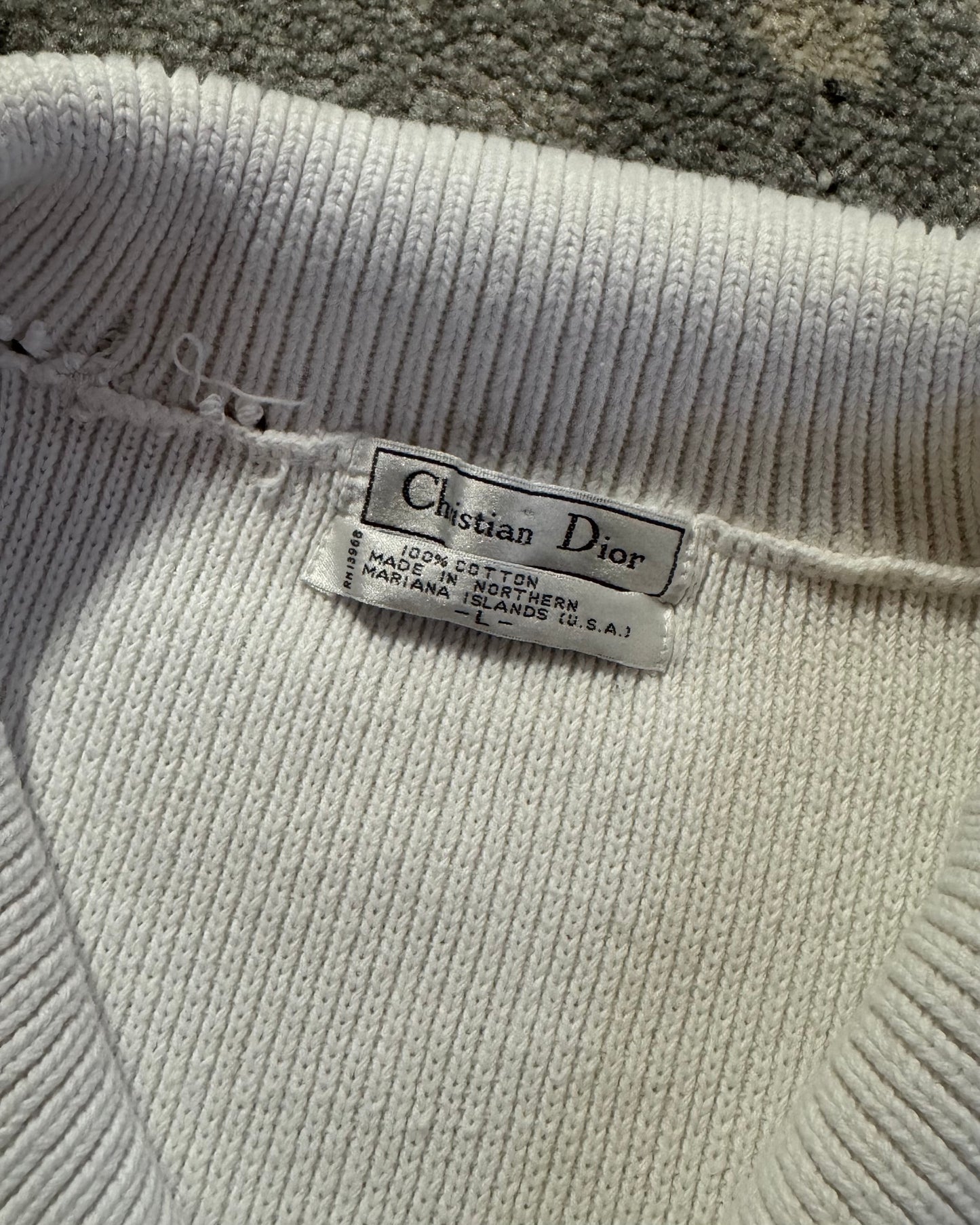 1990S CHRISTIAN DIOR KNIT SWEATER - LARGE