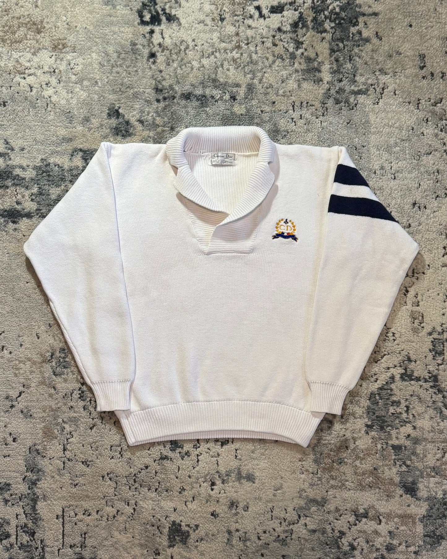 1990S CHRISTIAN DIOR KNIT SWEATER - LARGE