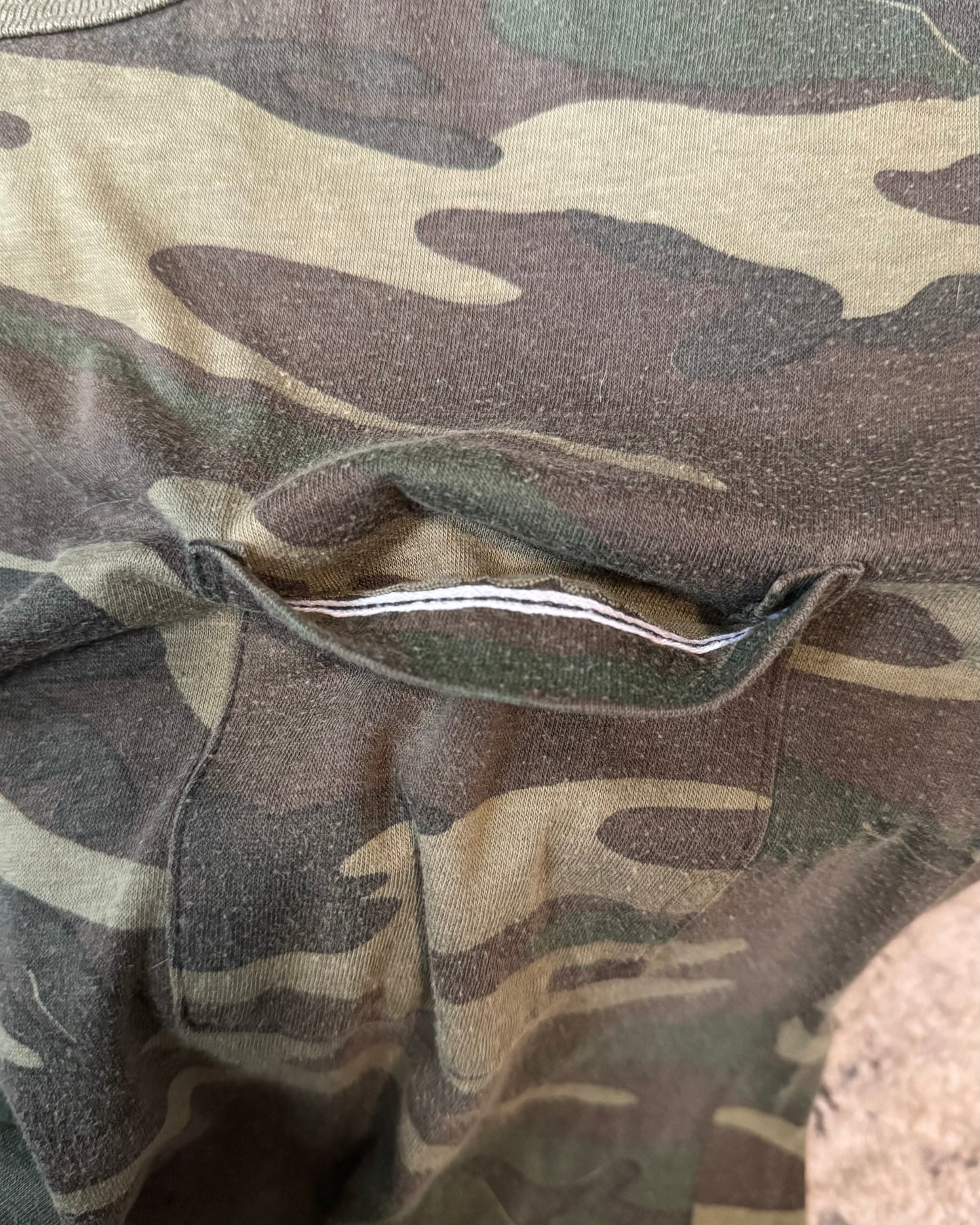 1980S CAMO SELVEDGE POCKET TEE - MEDIUM