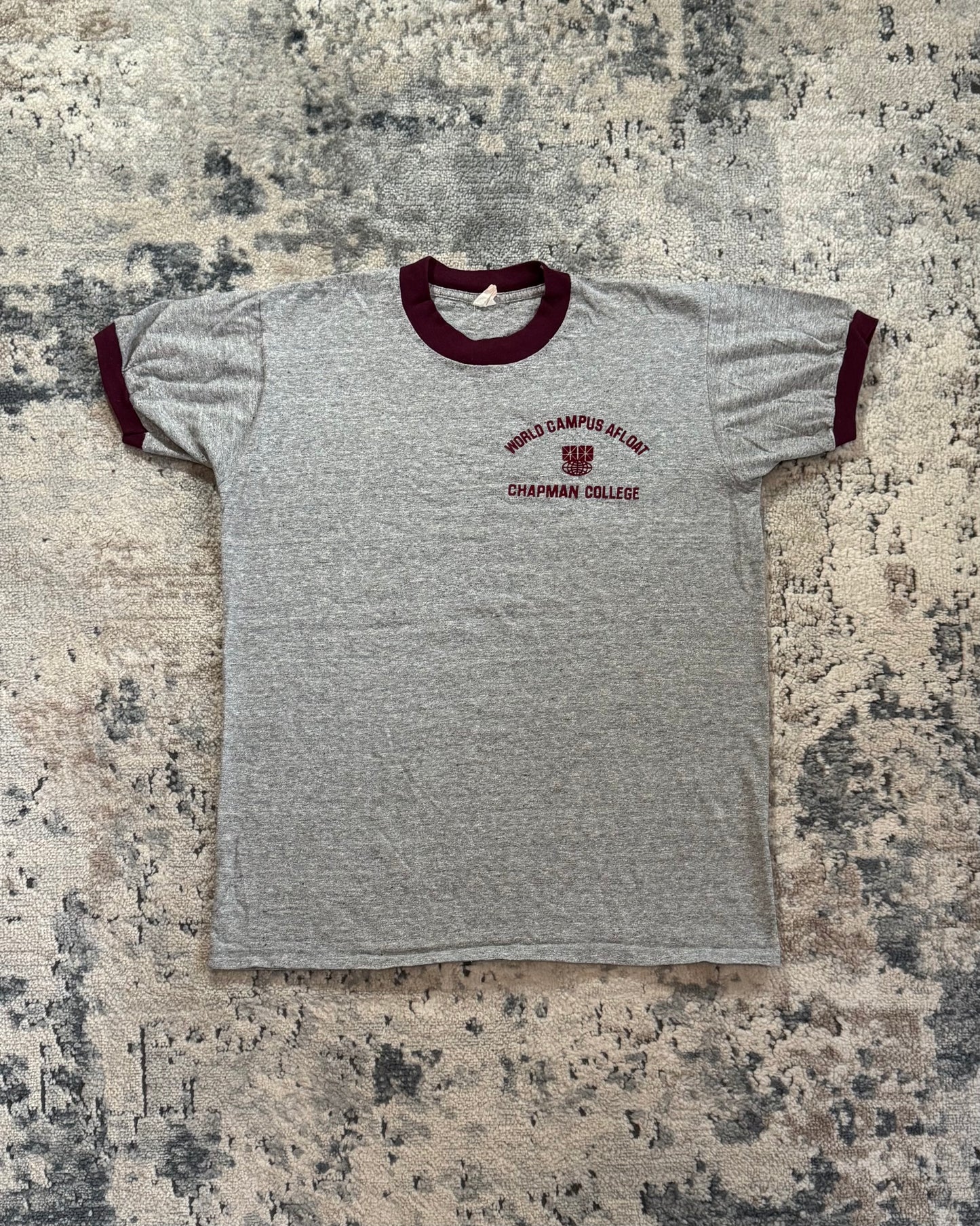 1970S CHAPMAN COLLEGE RINGER TEE - MEDIUM