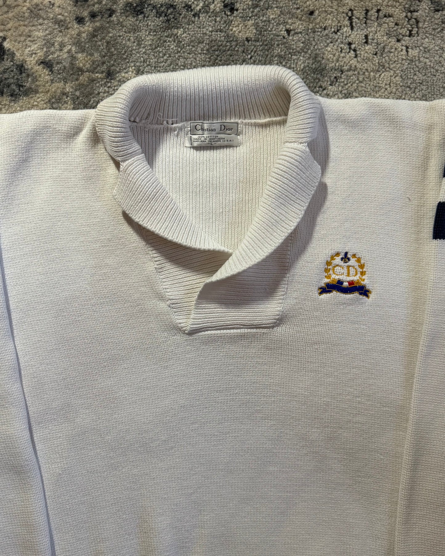 1990S CHRISTIAN DIOR KNIT SWEATER - LARGE