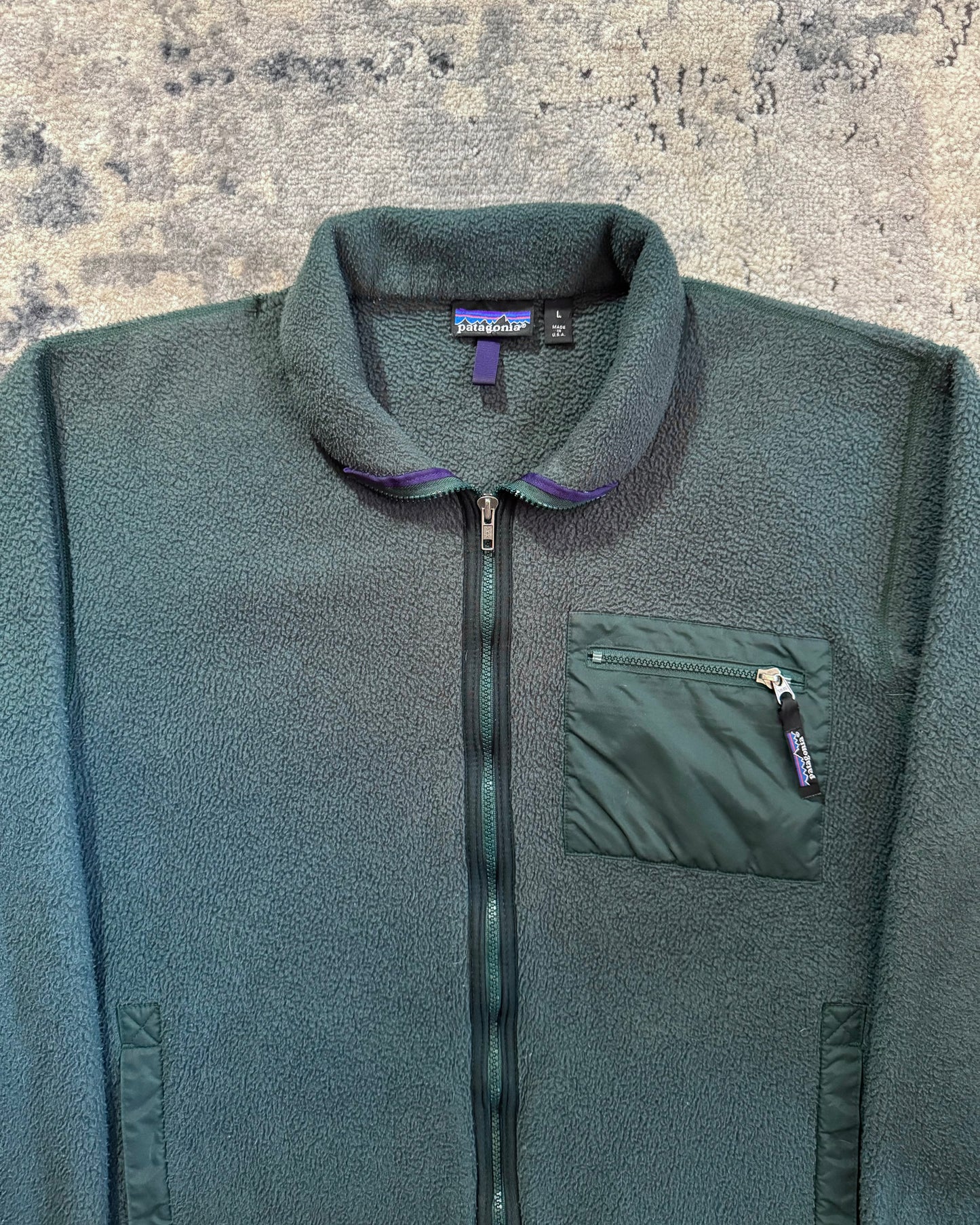 1990S PATAGONIA CARDIGAN FLEECE - LARGE