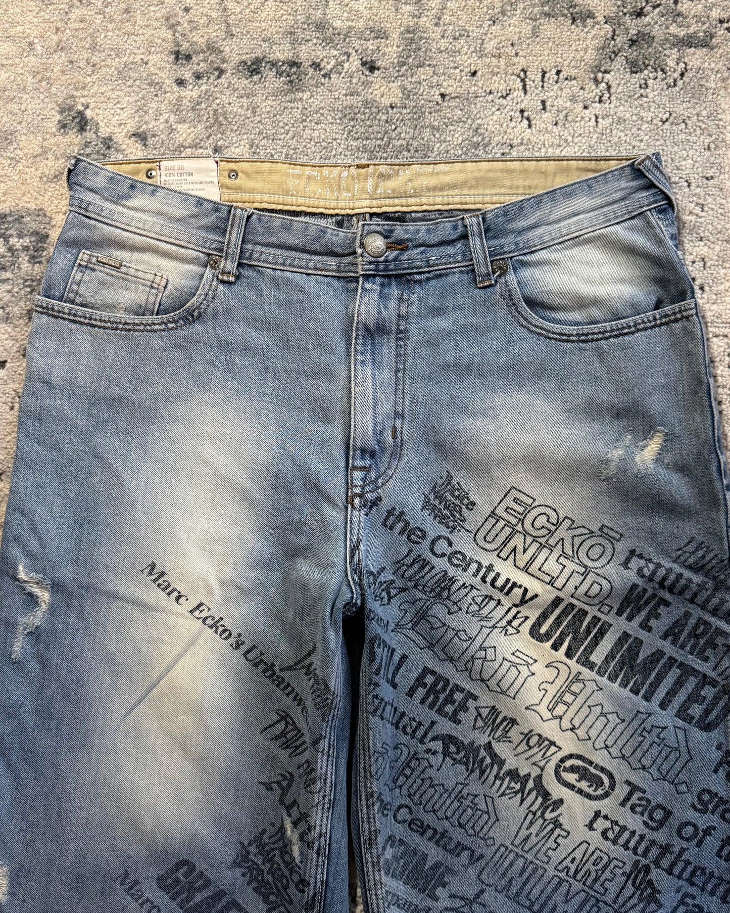 2000S ECKO UNLTD BAGGY DENIM SHORTS - 37