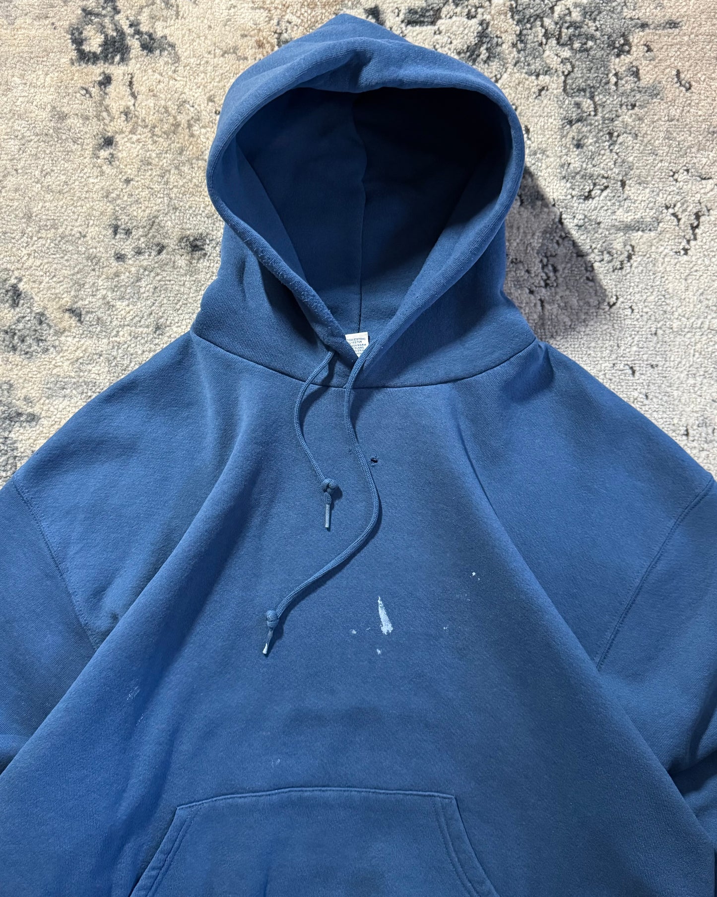 1990S RUSSELL ATHLETIC DISTRESSED HOODIE - LARGE