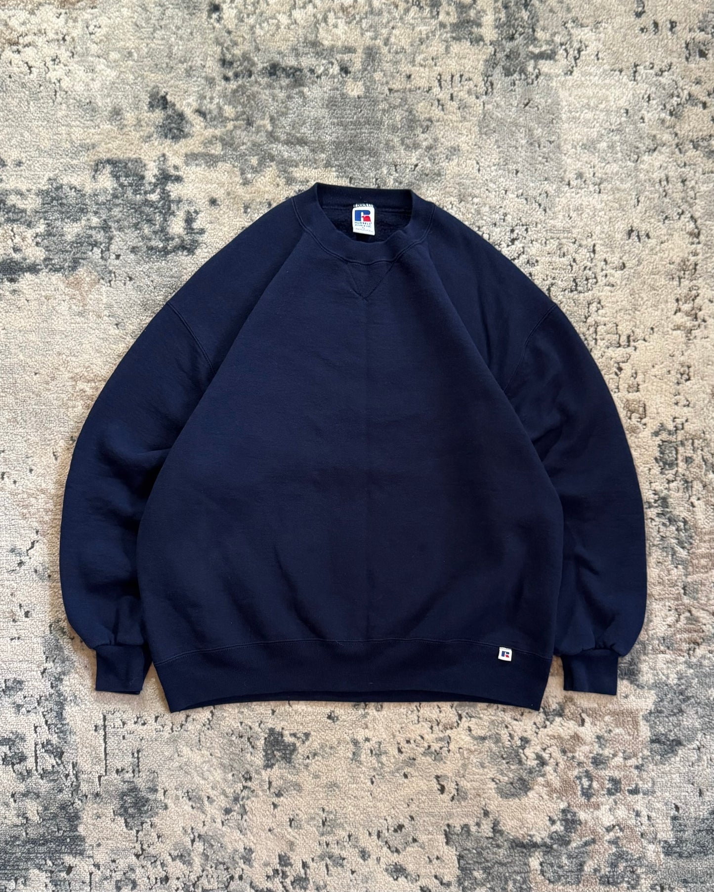 1990S RUSSELL ATHLETIC NAVY SWEATSHIRT - XL