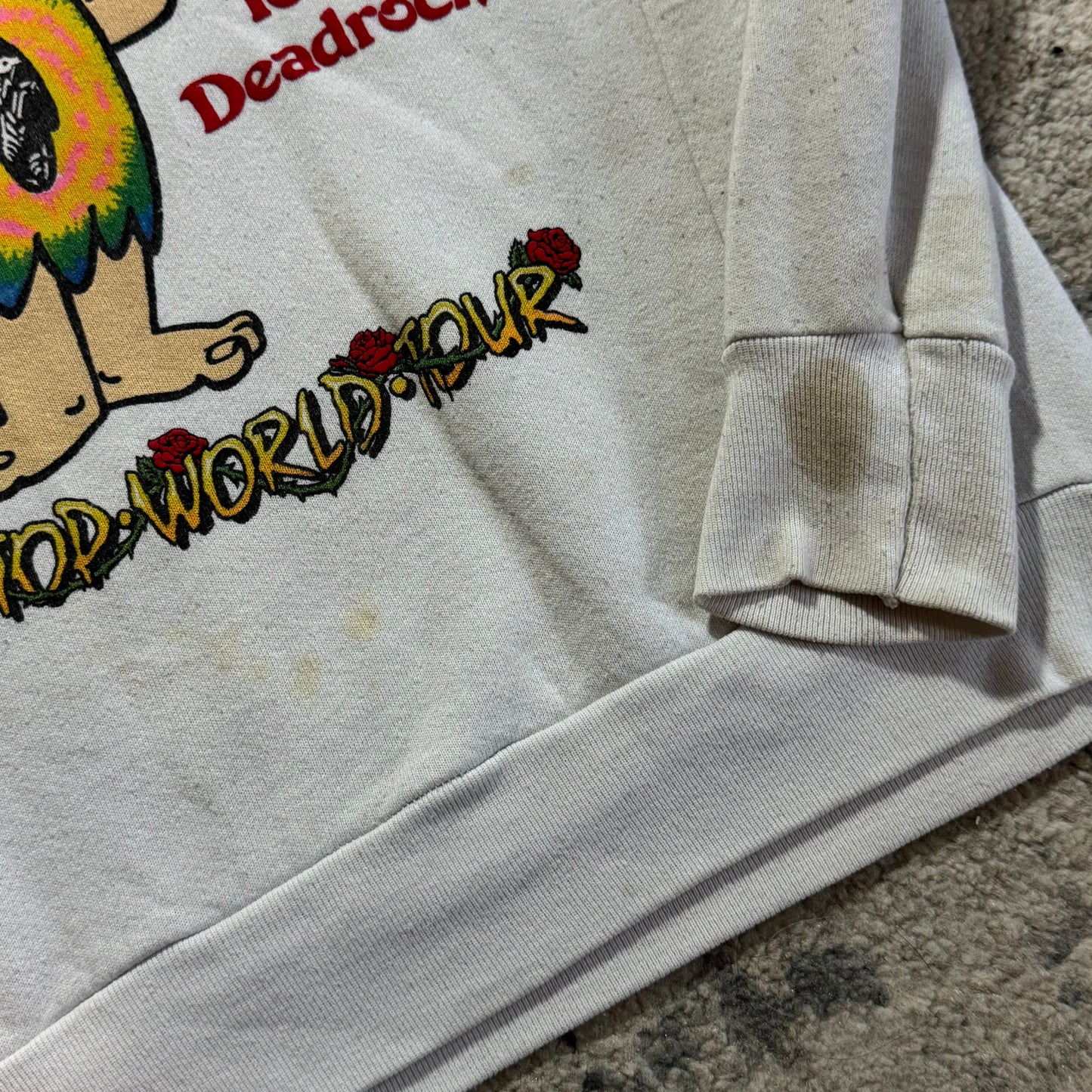 1980S GRATEFUL FRED FLINTSTONE SWEATSHIRT - LARGE