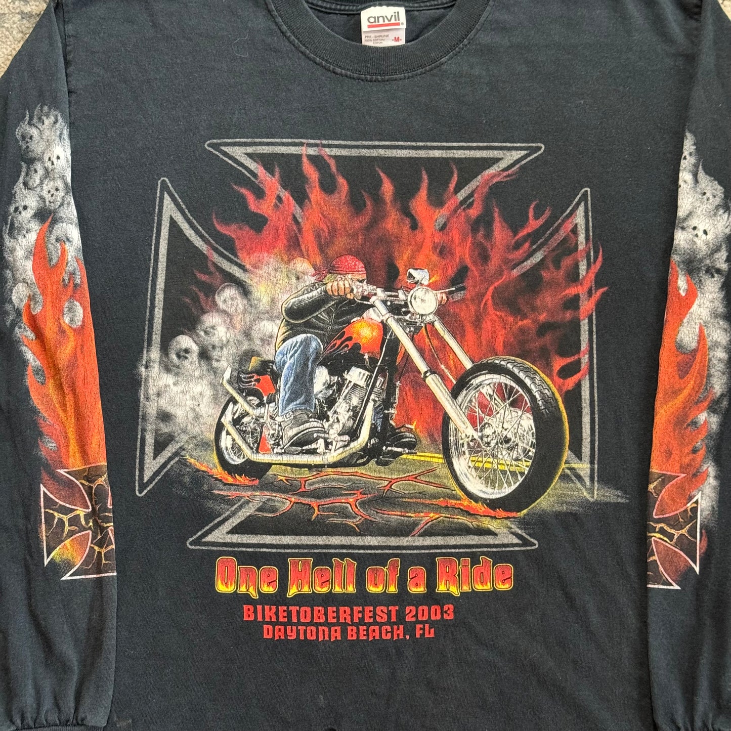 2000S BIKETOBERFEST BIKER TEE - MEDIUM
