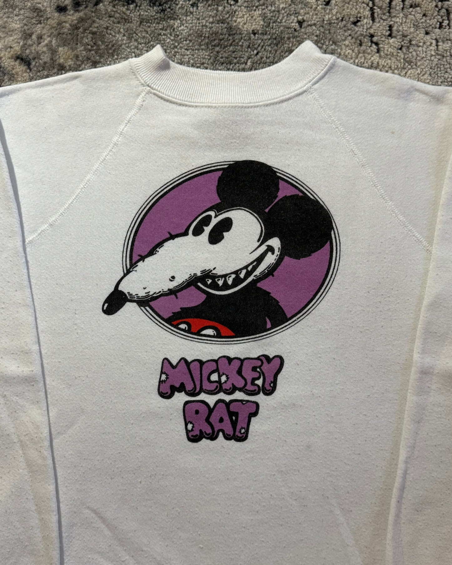 1980S MICKEY RAT ROBERT ARMSTRONG ART SWEATSHIRT - SMALL