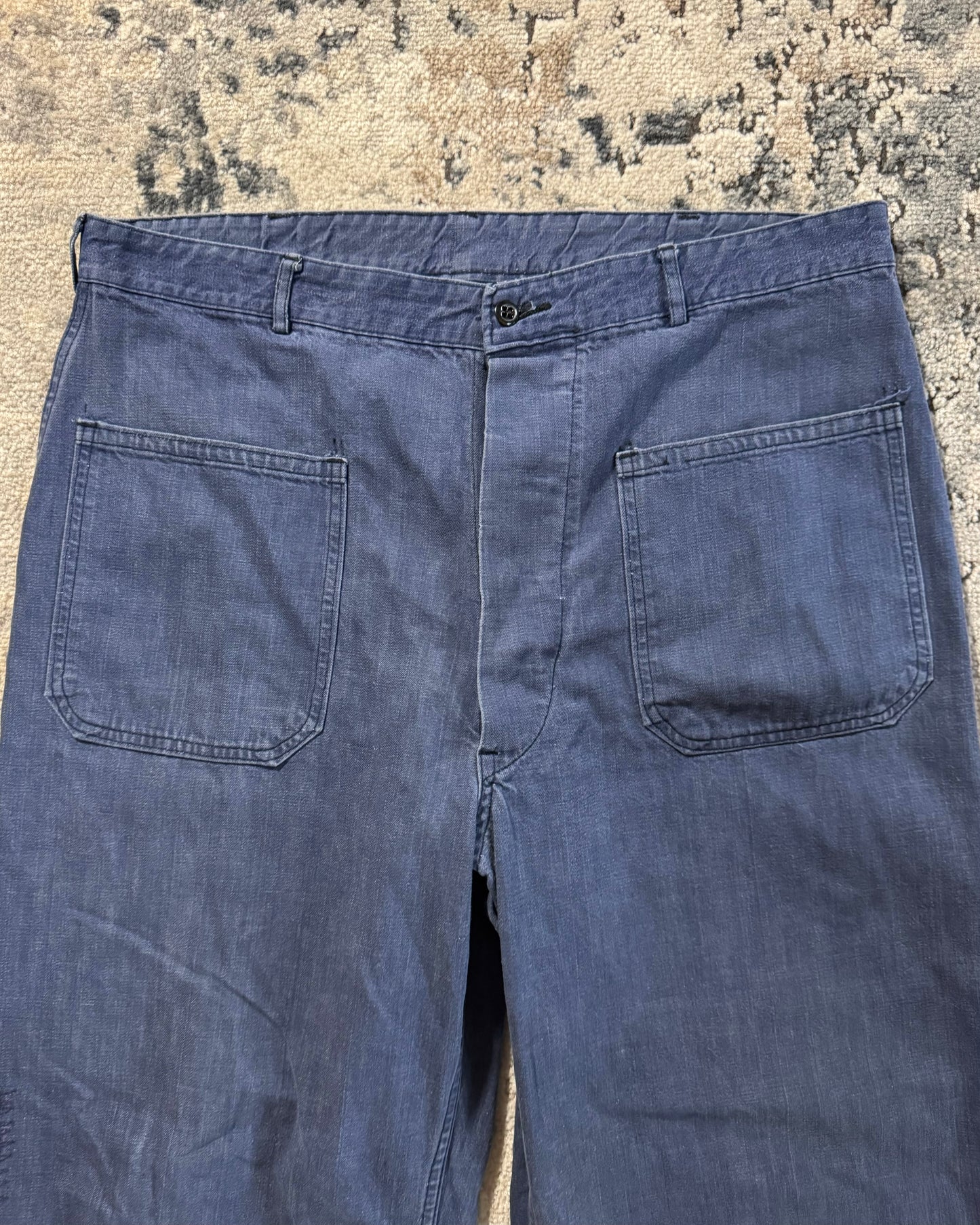 1980S US NAVY FLARED PANTS - 33
