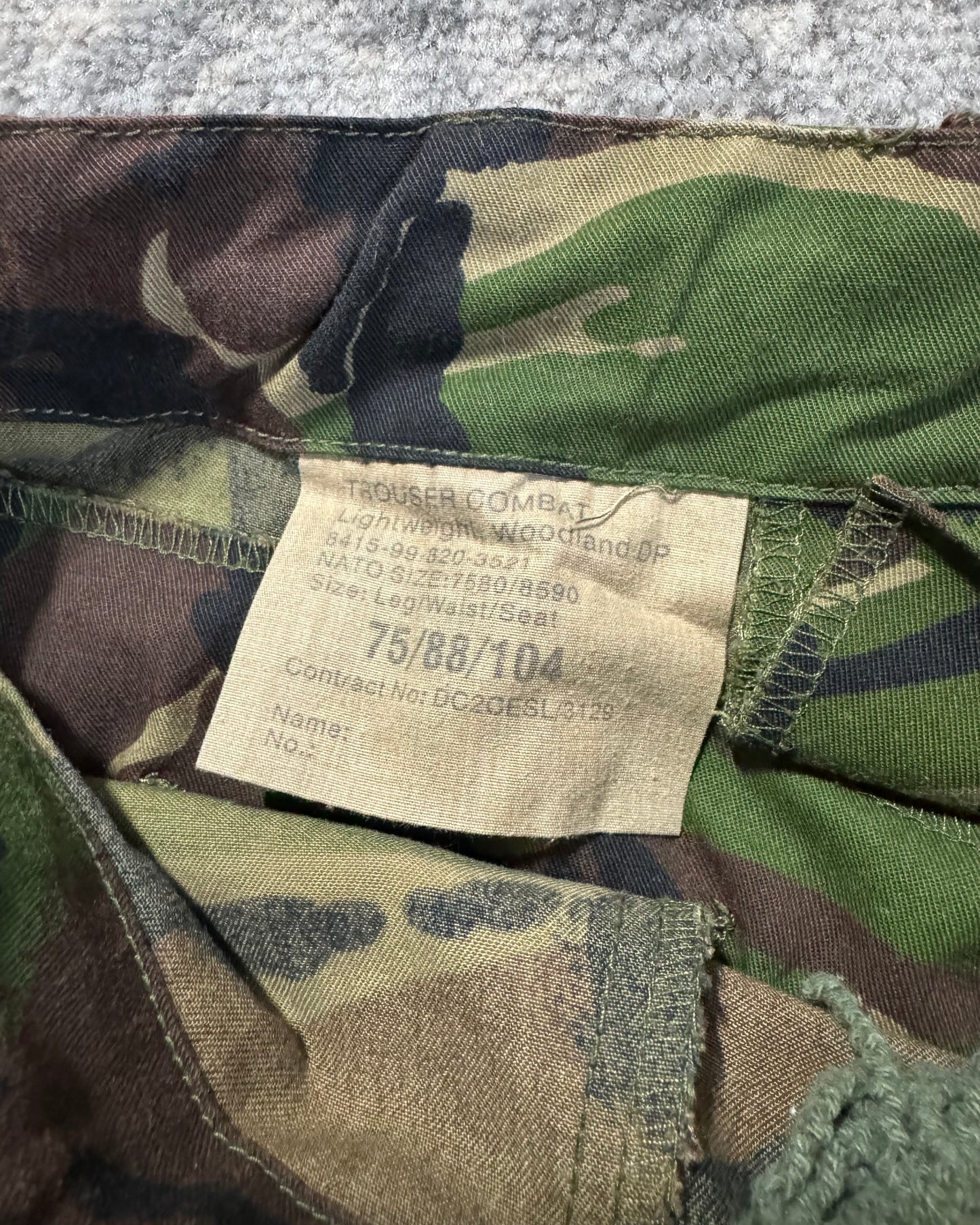 1990S WOODLAND CAMO ARMY PANTS - 32