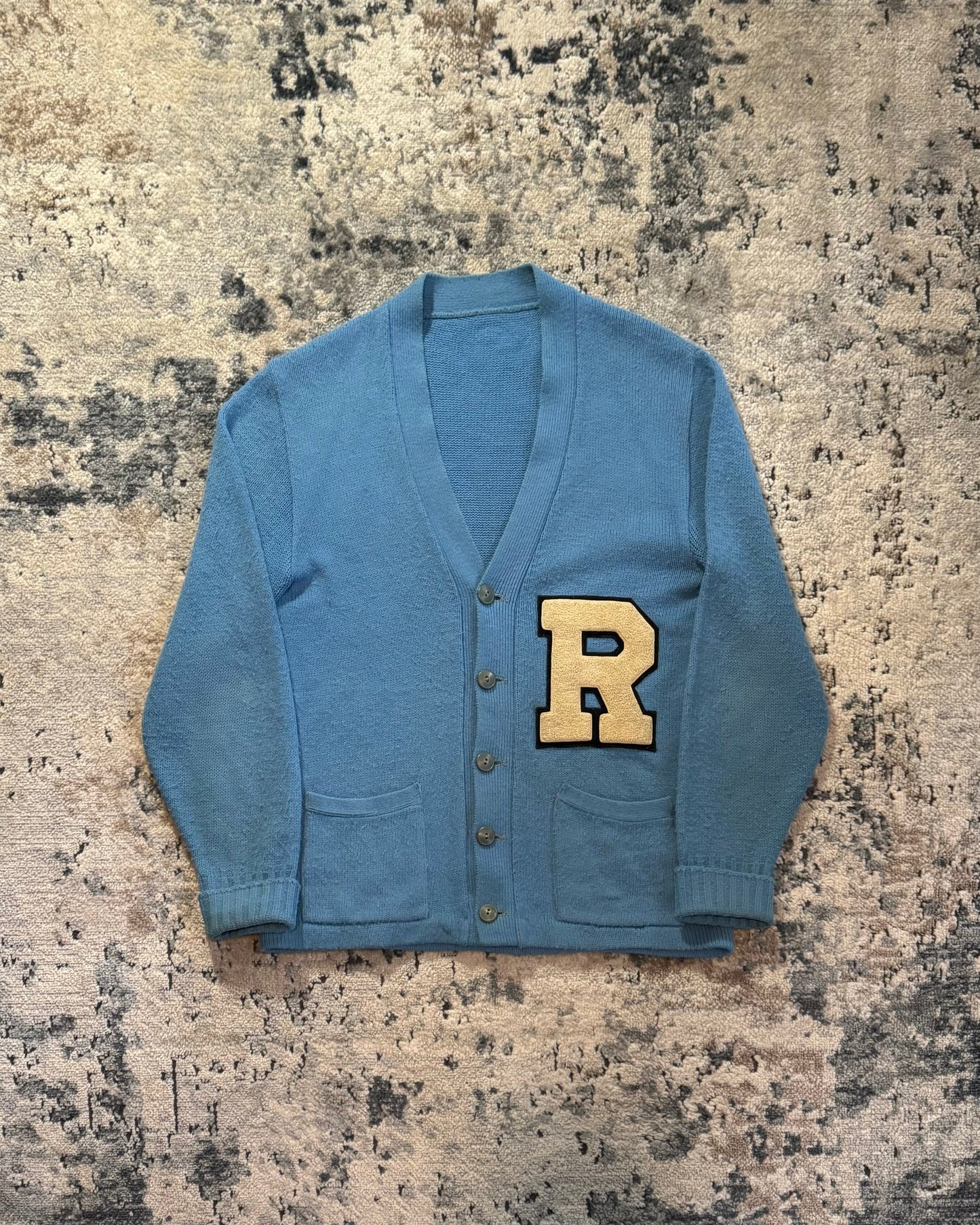 1960S LETTERMAN CARDIGAN SWEATER - MEDIUM