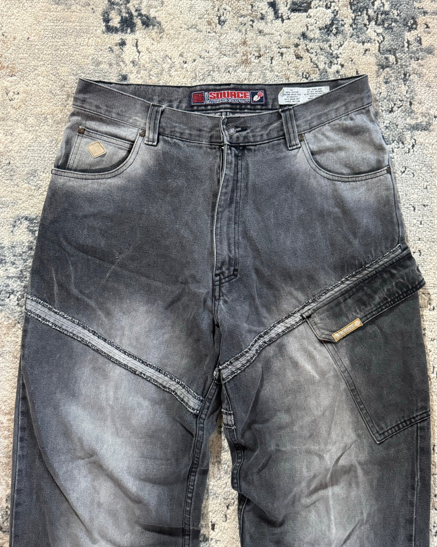 2000S THE SOURCE BAGGY DENIM PANTS - 34