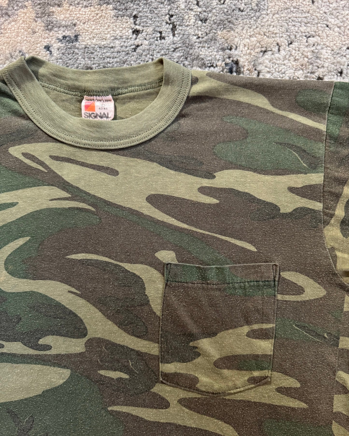 1980S CAMO SELVEDGE POCKET TEE - MEDIUM
