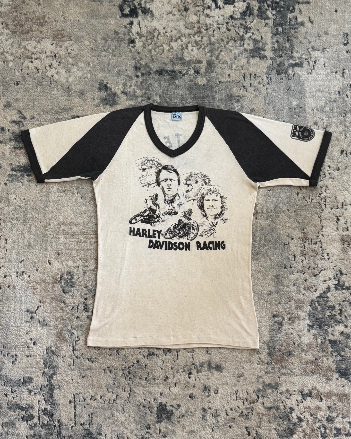 1980S HARLEY DAVIDSON RACING TEE - LARGE