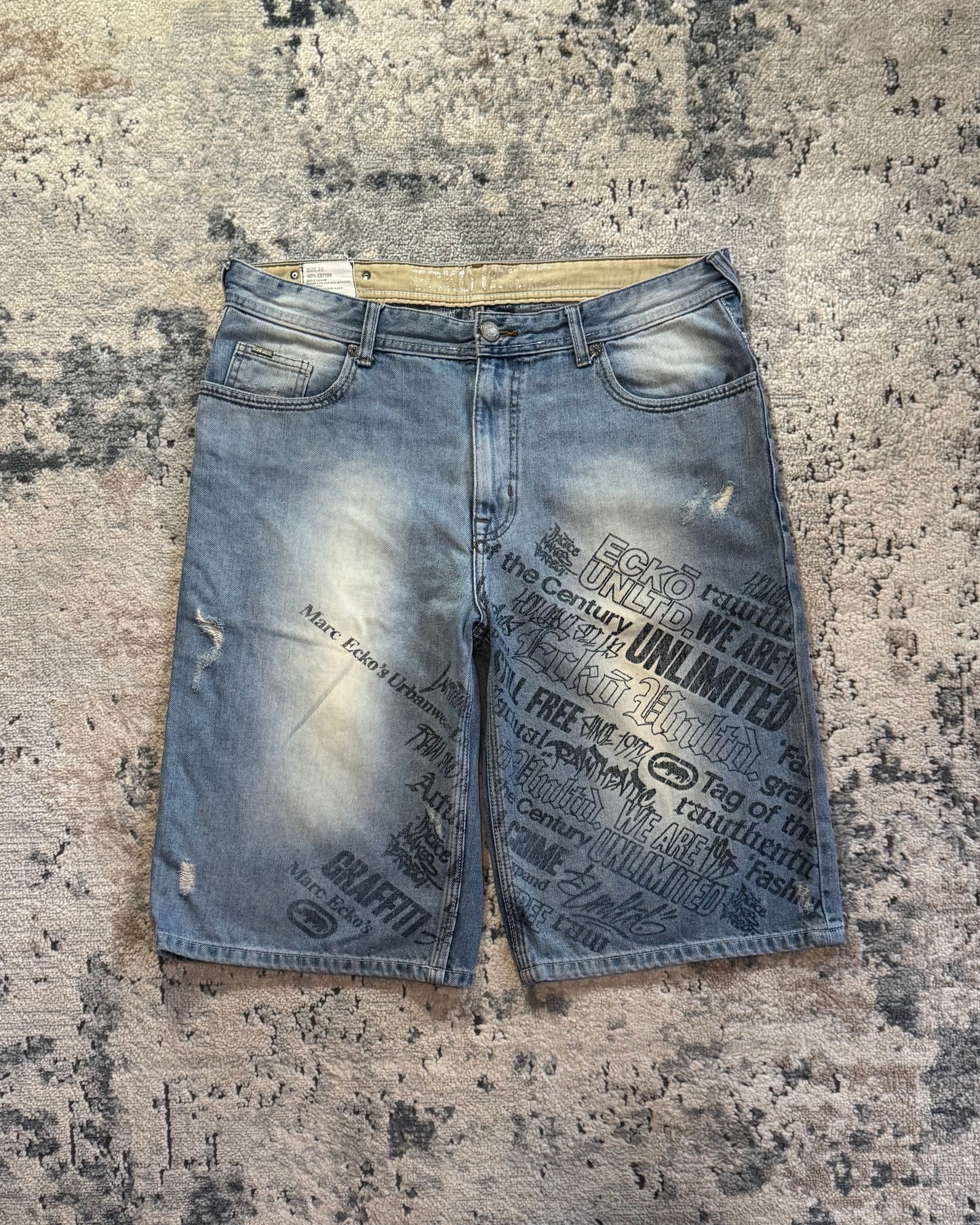 2000S ECKO UNLTD BAGGY DENIM SHORTS - 37