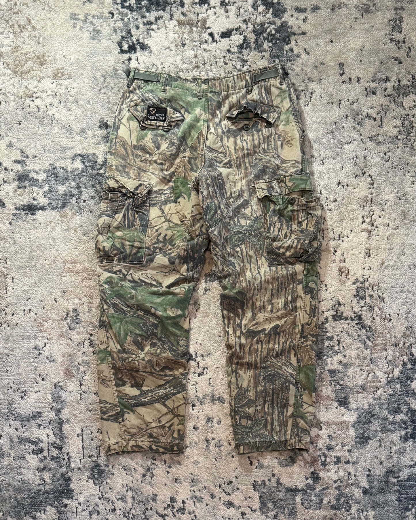 1990S RATTLERS CAMO CARGO PANTS - 33
