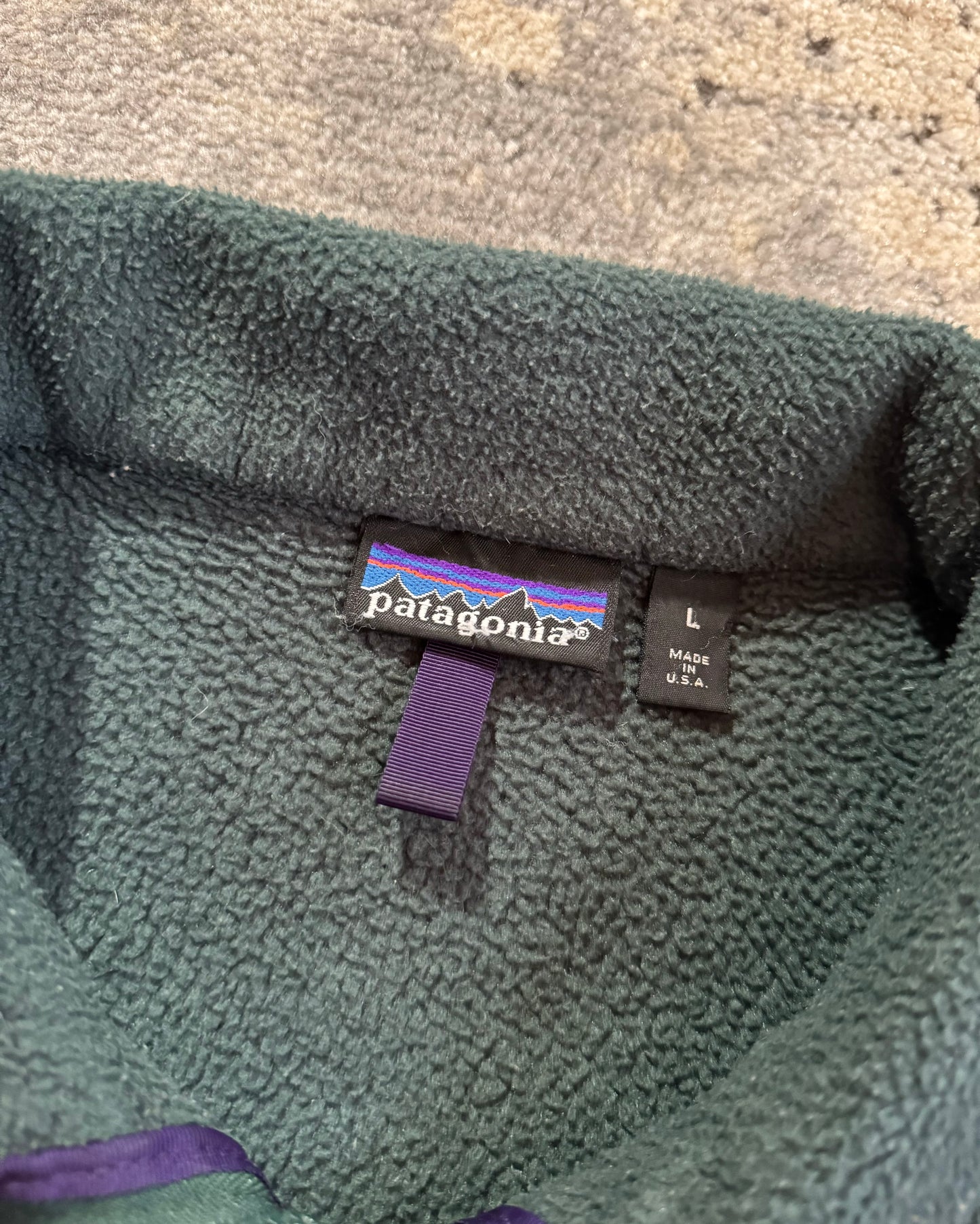 1990S PATAGONIA CARDIGAN FLEECE - LARGE