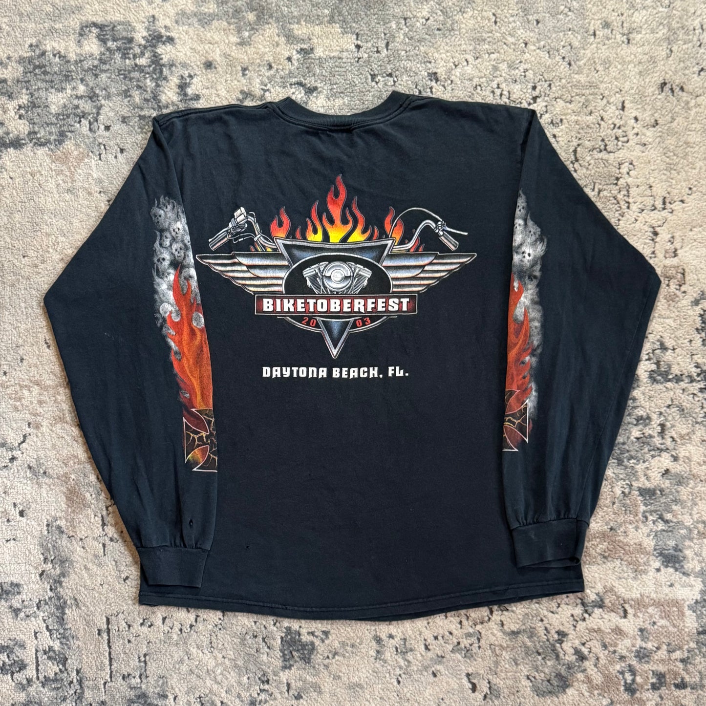 2000S BIKETOBERFEST BIKER TEE - MEDIUM