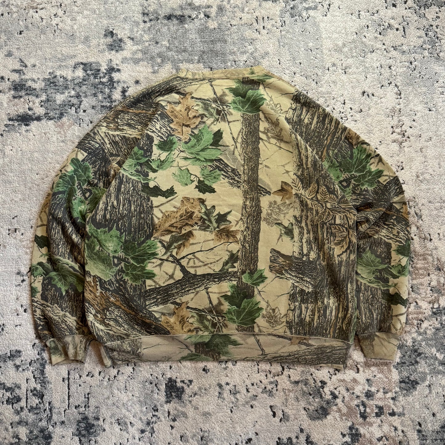 1990S JERZEES OUTDOORS CAMO SWEATSHIRT - 2XL