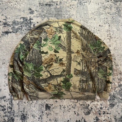 1990S JERZEES OUTDOORS CAMO SWEATSHIRT - 2XL
