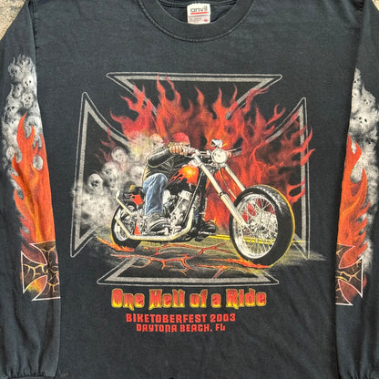 2000S BIKETOBERFEST BIKER TEE - MEDIUM