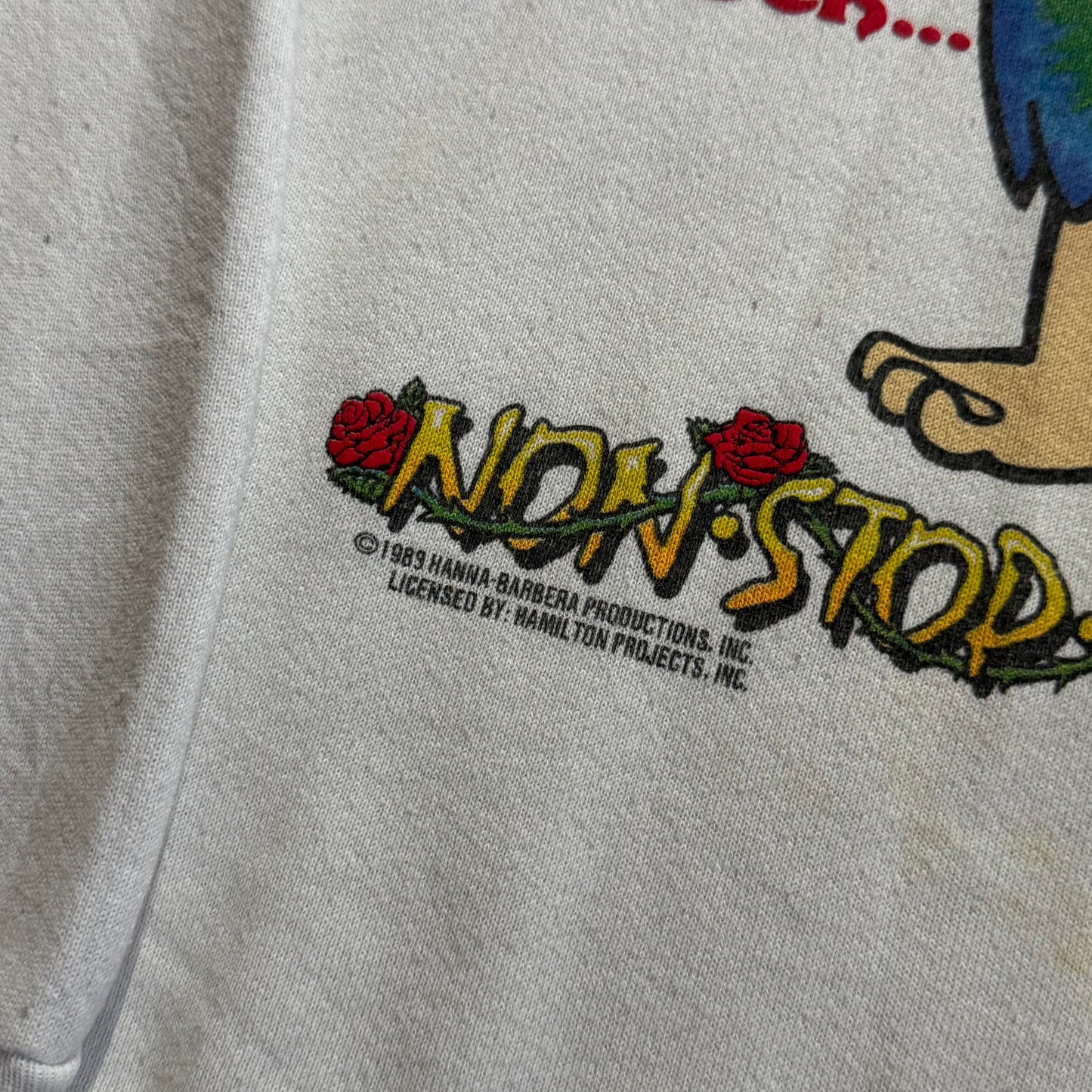 1980S GRATEFUL FRED FLINTSTONE SWEATSHIRT - LARGE